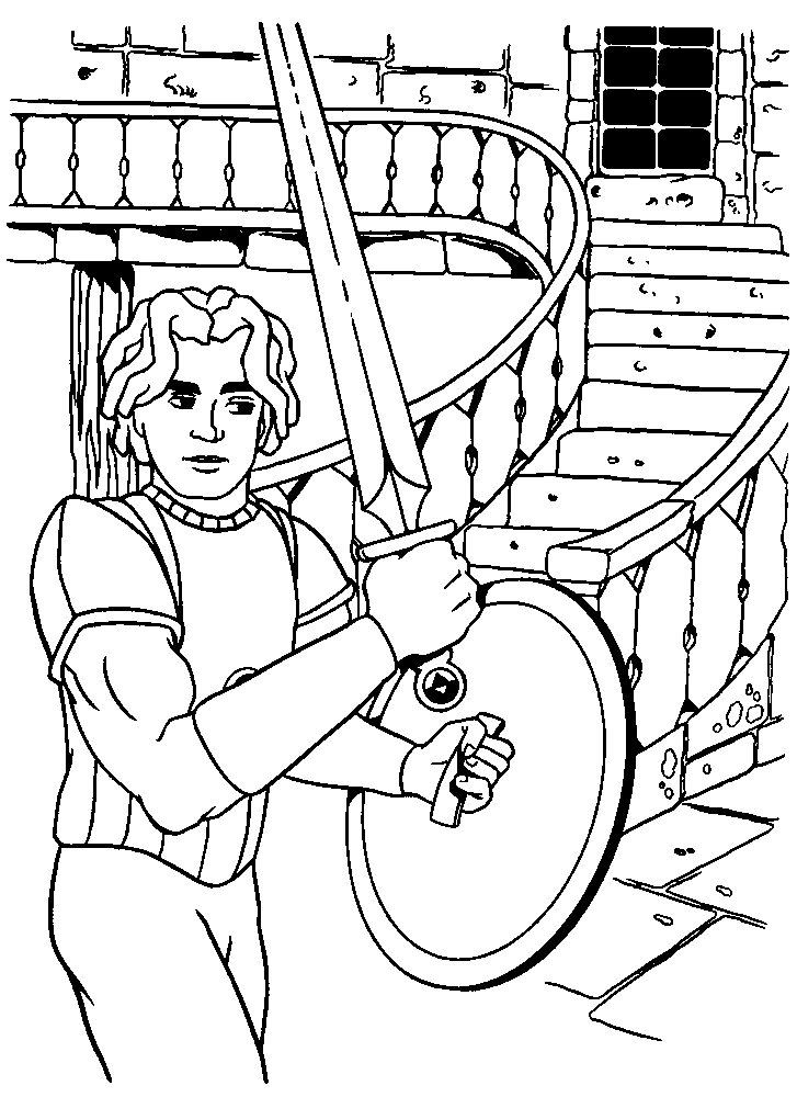 Dessin à colorier: Chevalier (Personnages) #87004 - Coloriages à Imprimer Gratuits