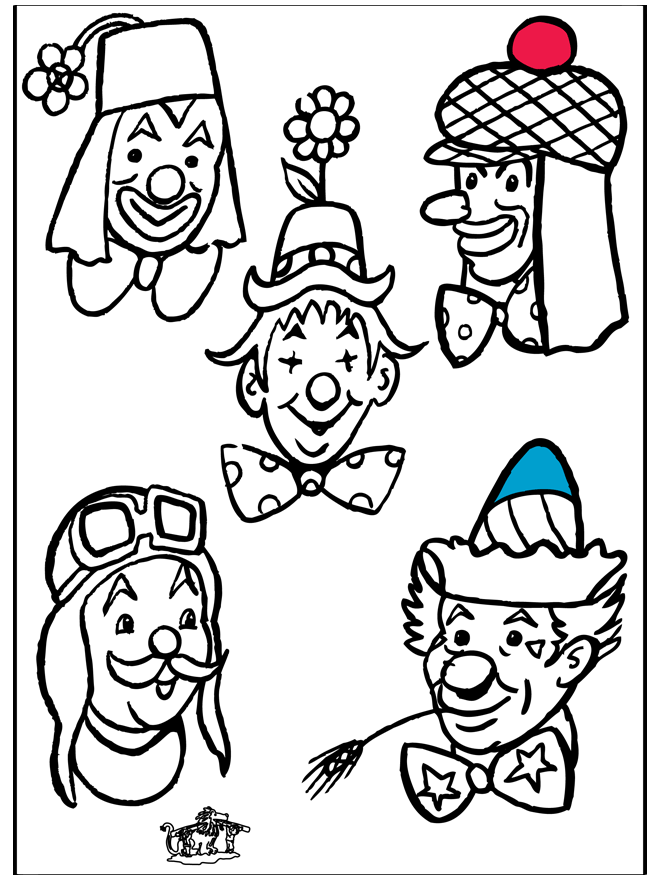 Dessin à colorier: Clown (Personnages) #91099 - Coloriages à Imprimer Gratuits