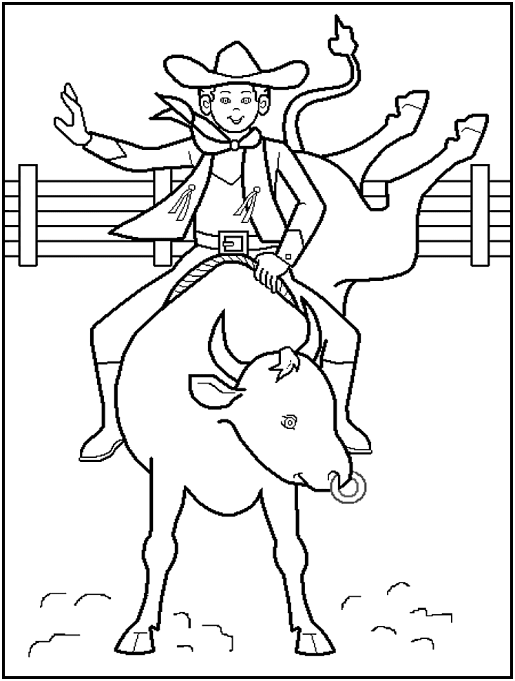 Dessin à colorier: Cowboy (Personnages) #91430 - Coloriages à Imprimer Gratuits