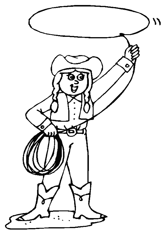 Dessin à colorier: Cowboy (Personnages) #91483 - Coloriages à Imprimer Gratuits