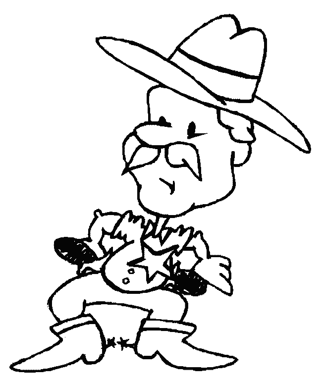 Dessin à colorier: Cowboy (Personnages) #91503 - Coloriages à Imprimer Gratuits