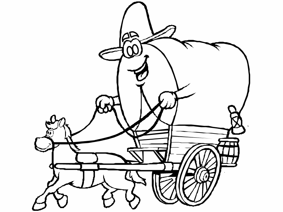 Dessin à colorier: Cowboy (Personnages) #91508 - Coloriages à Imprimer Gratuits