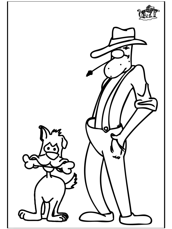 Dessin à colorier: Cowboy (Personnages) #91555 - Coloriages à Imprimer Gratuits