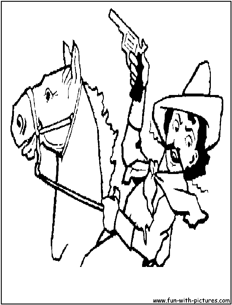 Dessin à colorier: Cowboy (Personnages) #91579 - Coloriages à Imprimer Gratuits