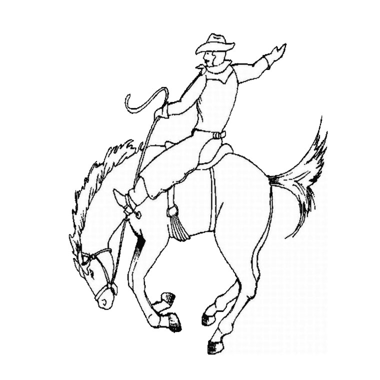 Dessin à colorier: Cowboy (Personnages) #91618 - Coloriages à Imprimer Gratuits