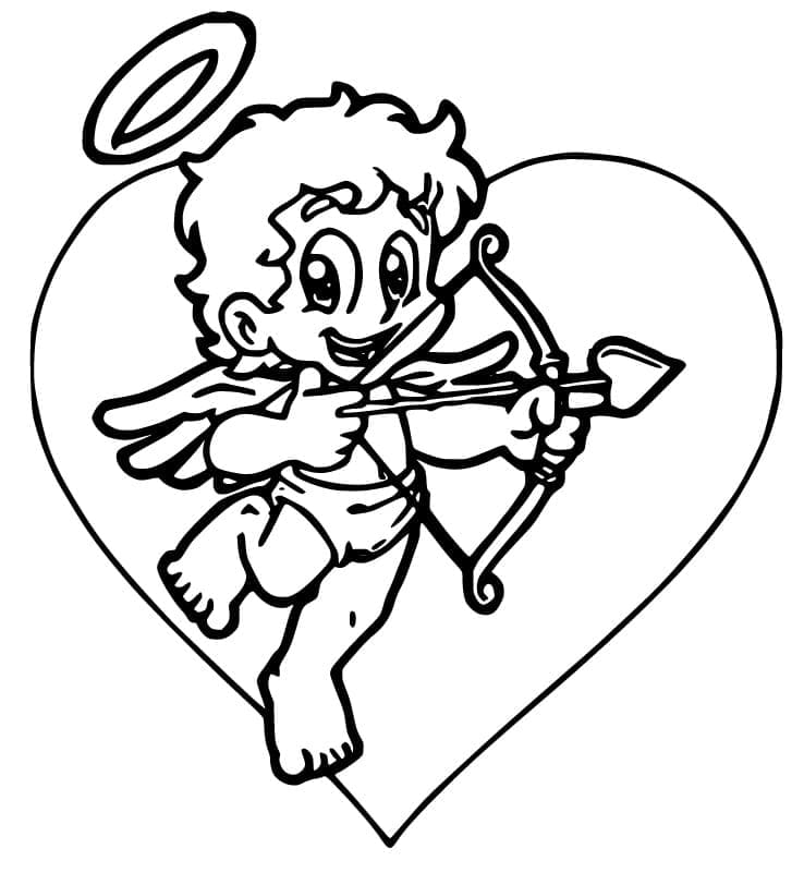 Coloriage gratuit Cupidon #196296 de la collection Personnages à imprimer