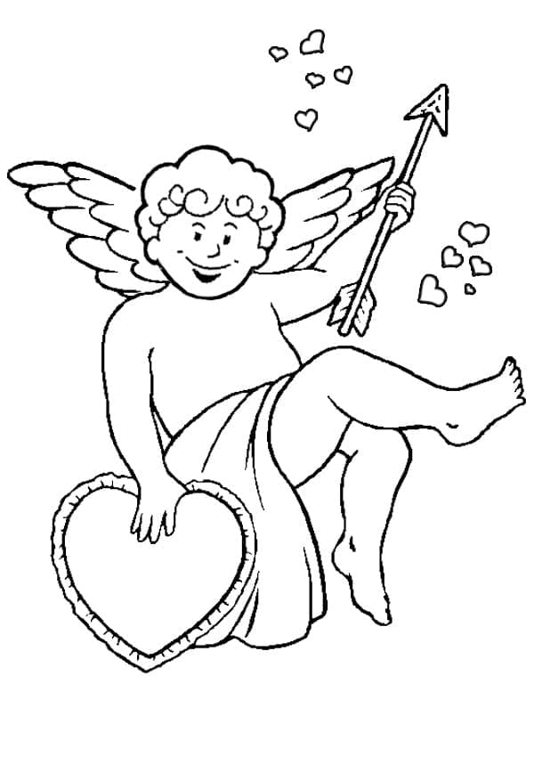 Coloriage gratuit Cupidon #196304 de la collection Personnages à imprimer