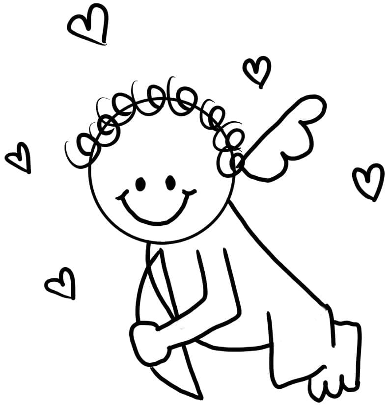Coloriage à imprimer Cupidon #196305 de la série Personnages, gratuit pour enfants et adultes