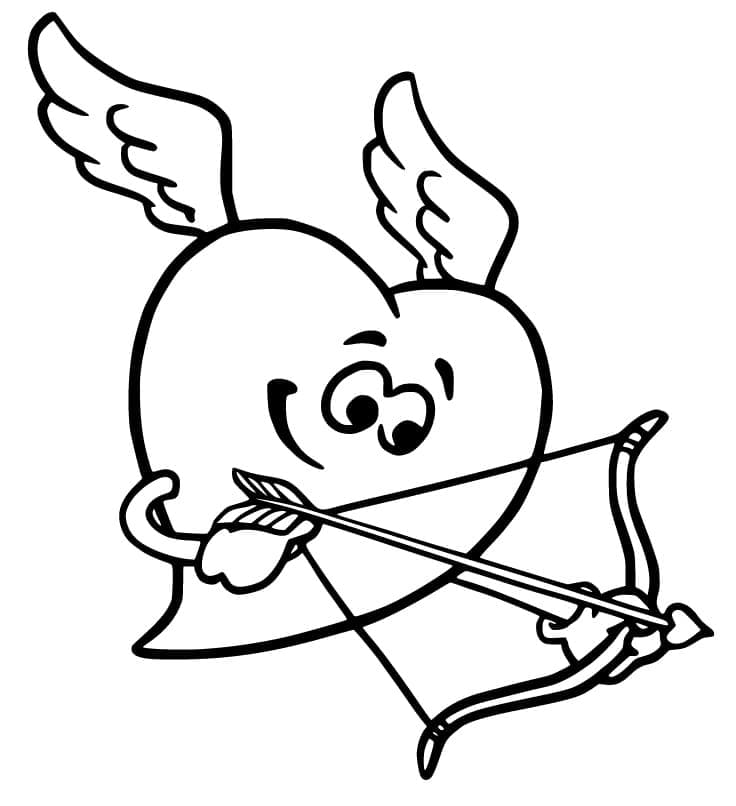 Illustration au trait Cupidon #196314 de la collection Personnages à colorier gratuitement