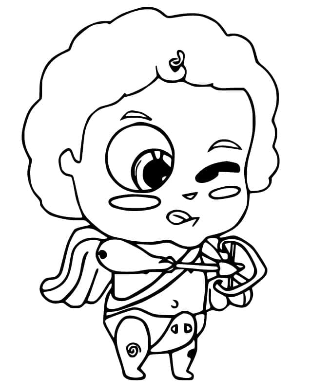 Coloriage gratuit Cupidon #196317 de la collection Personnages à imprimer