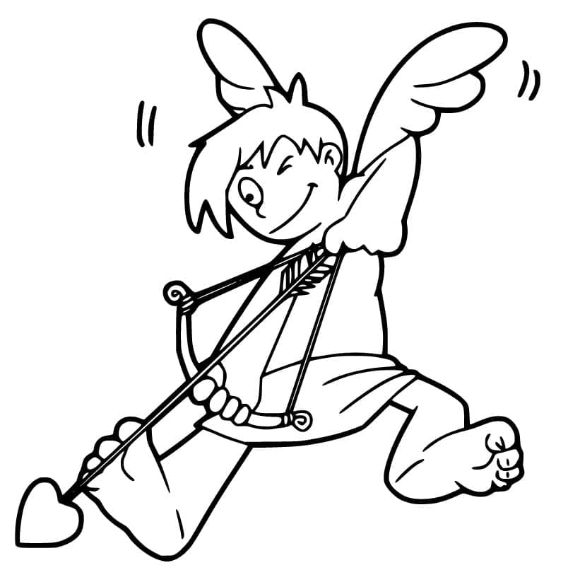 Coloriage gratuit Cupidon #196336 de la collection Personnages à imprimer