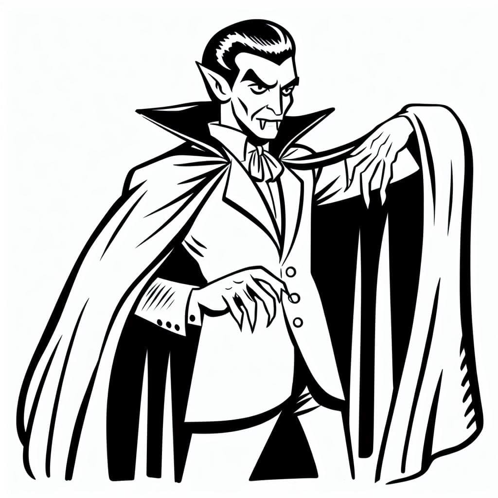 Coloriage gratuit Dracula #204049 de la collection Personnages à imprimer