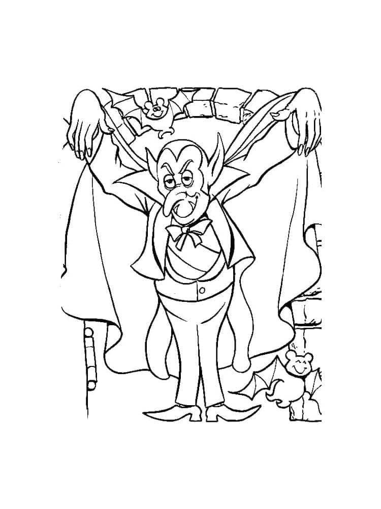 Coloriage gratuit Dracula #204064 de la collection Personnages à imprimer