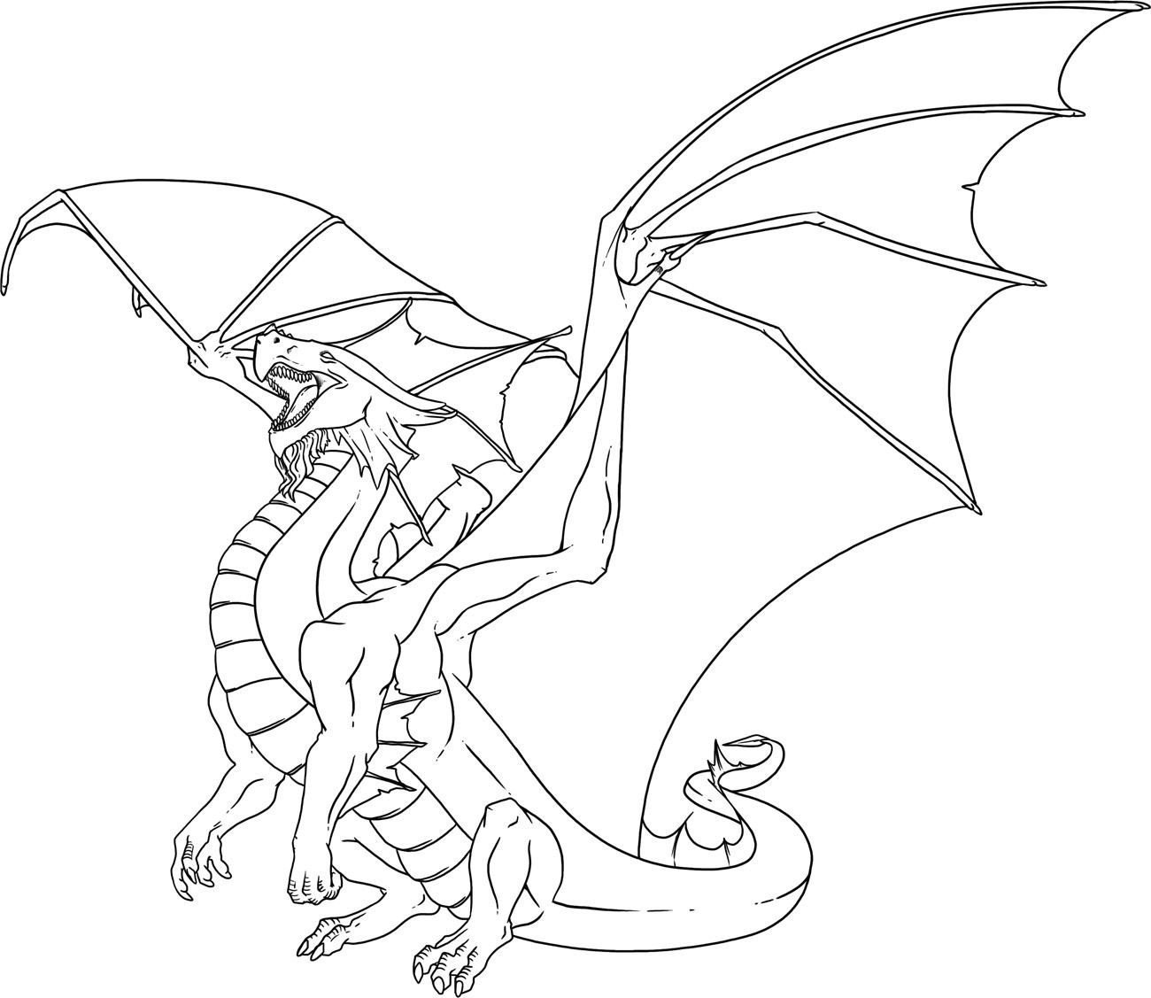 Dessin à colorier: Dragon (Personnages) #148348 - Coloriages à Imprimer Gratuits