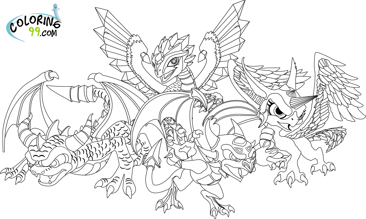 Dessin à colorier: Dragon (Personnages) #148354 - Coloriages à Imprimer Gratuits