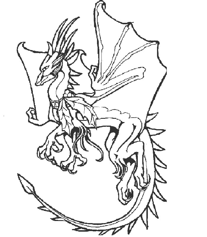 Dessin à colorier: Dragon (Personnages) #148357 - Coloriages à Imprimer Gratuits
