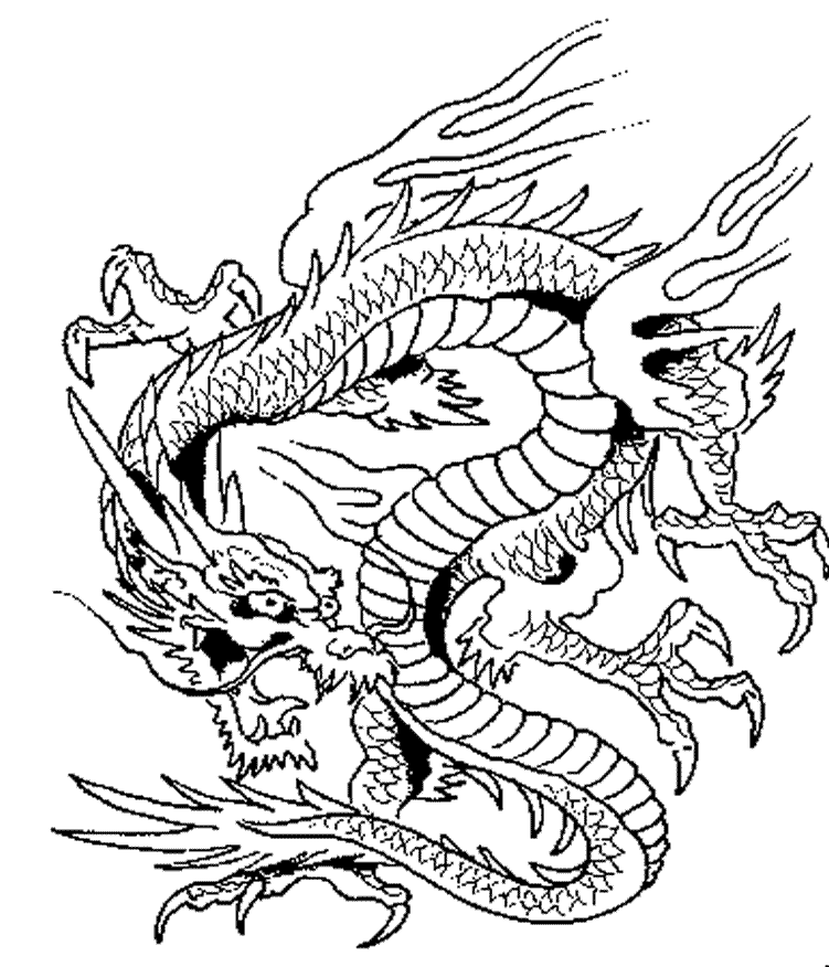 Dessin à colorier: Dragon (Personnages) #148358 - Coloriages à Imprimer Gratuits
