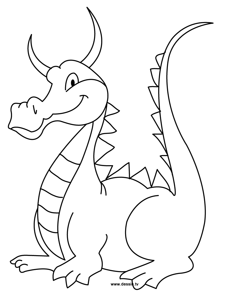 Dessin à colorier: Dragon (Personnages) #148369 - Coloriages à Imprimer Gratuits