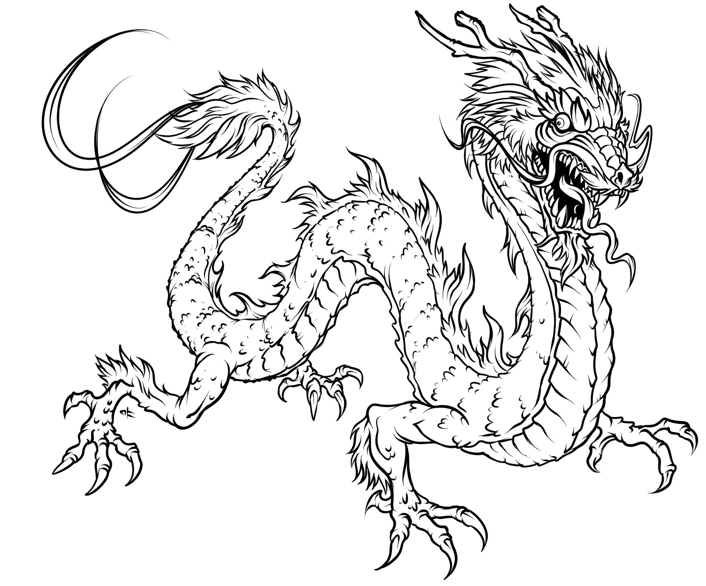 Dessin à colorier: Dragon (Personnages) #148374 - Coloriages à Imprimer Gratuits