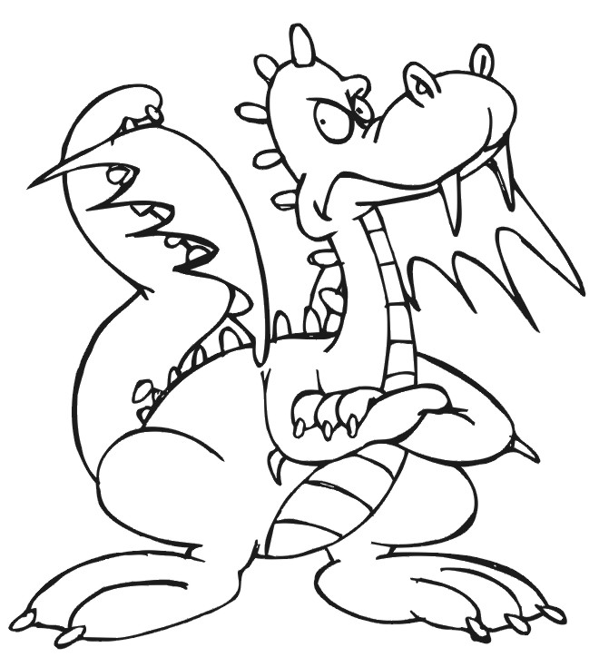 Dessin à colorier: Dragon (Personnages) #148406 - Coloriages à Imprimer Gratuits