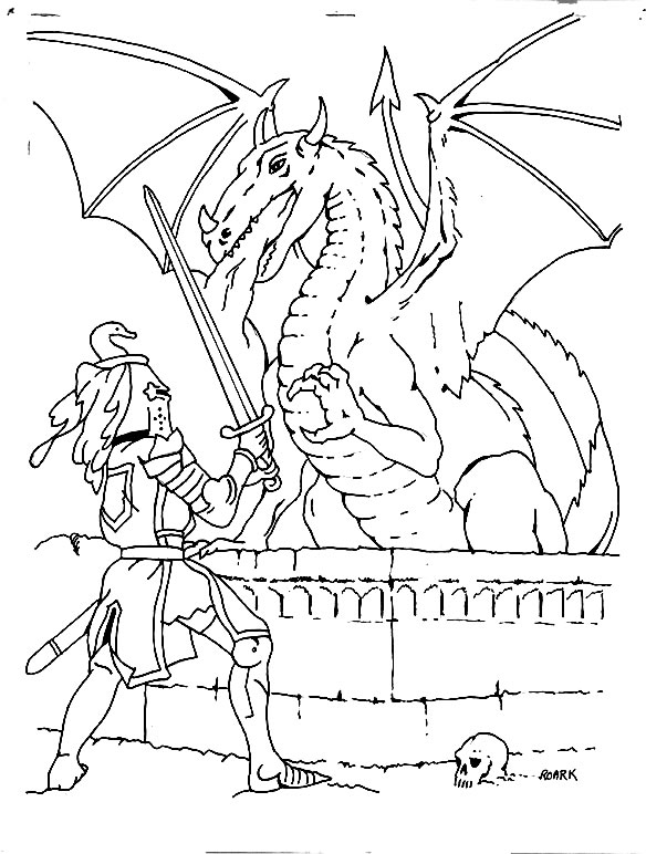 Dessin à colorier: Dragon (Personnages) #148422 - Coloriages à Imprimer Gratuits