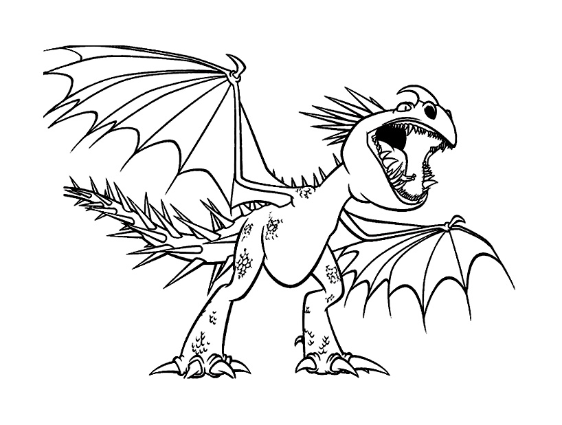 Dessin à colorier: Dragon (Personnages) #148428 - Coloriages à Imprimer Gratuits