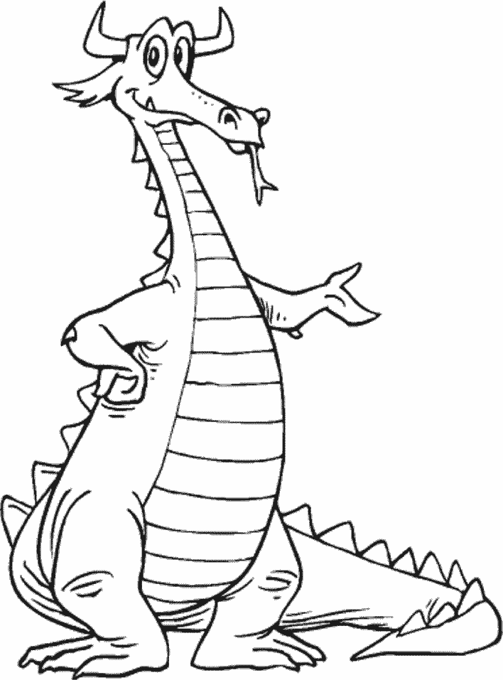 Dessin à colorier: Dragon (Personnages) #148433 - Coloriages à Imprimer Gratuits