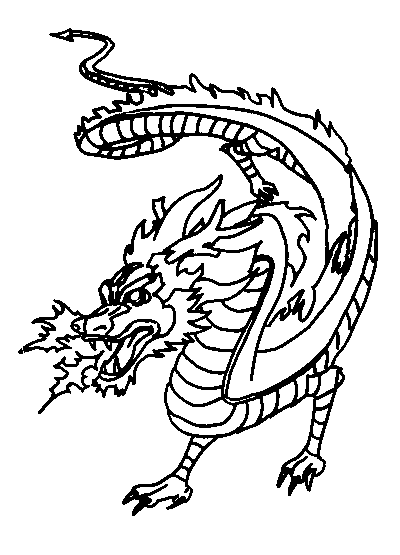 Dessin à colorier: Dragon (Personnages) #148439 - Coloriages à Imprimer Gratuits