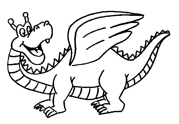 Dessin à colorier: Dragon (Personnages) #148440 - Coloriages à Imprimer Gratuits