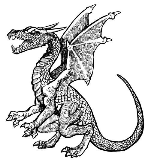 Dessin à colorier: Dragon (Personnages) #148448 - Coloriages à Imprimer Gratuits