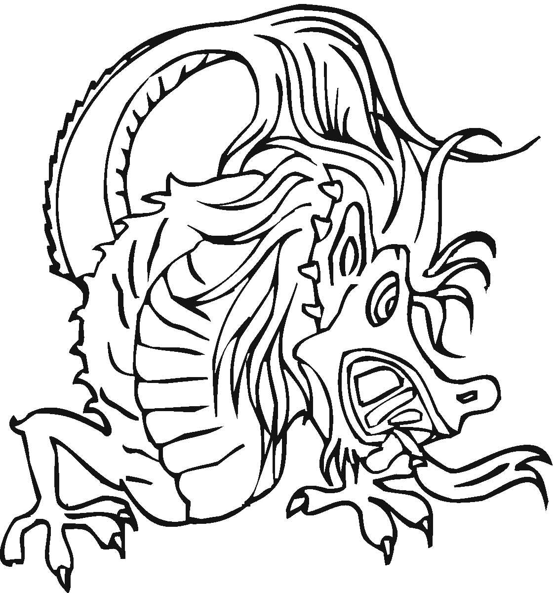 Dessin à colorier: Dragon (Personnages) #148461 - Coloriages à Imprimer Gratuits