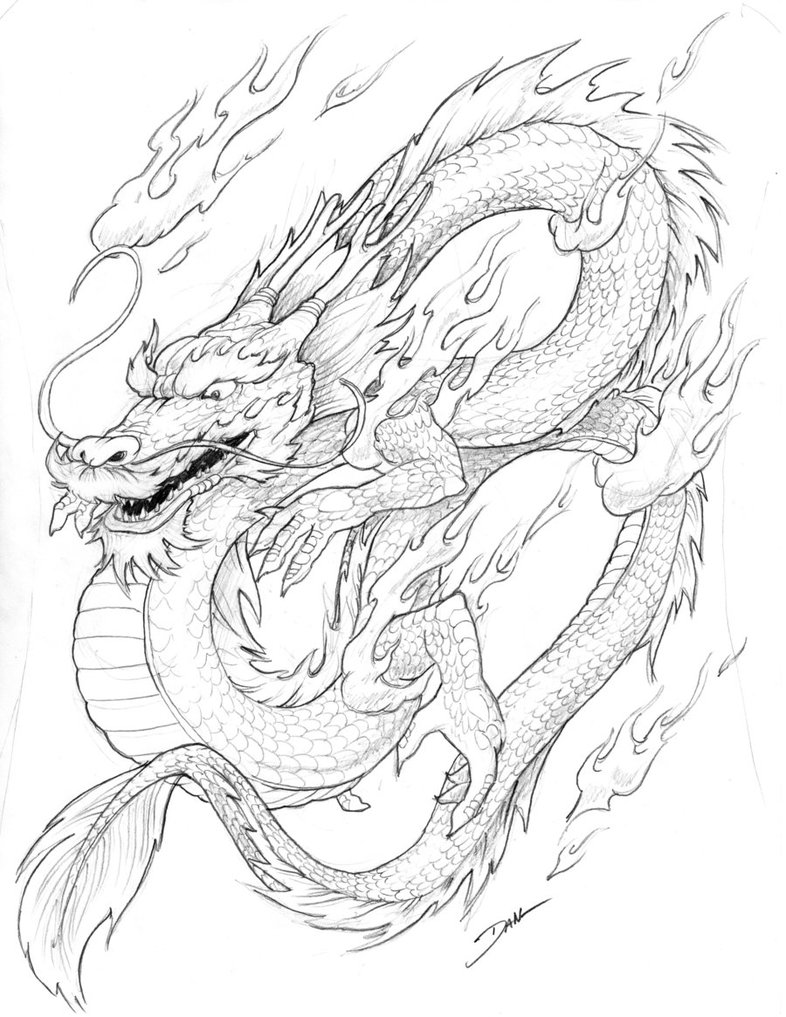 Dessin à colorier: Dragon (Personnages) #148466 - Coloriages à Imprimer Gratuits