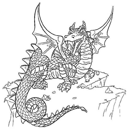 Dessin à colorier: Dragon (Personnages) #148473 - Coloriages à Imprimer Gratuits
