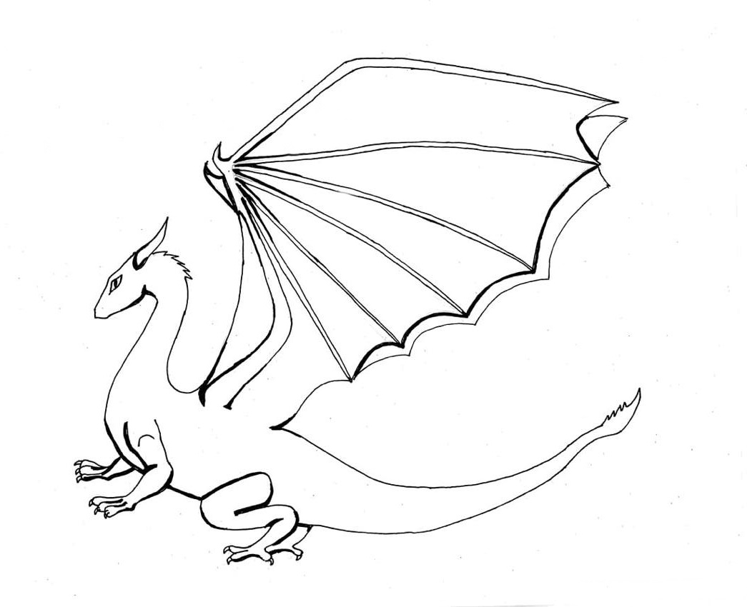 Dessin à colorier: Dragon (Personnages) #148474 - Coloriages à Imprimer Gratuits