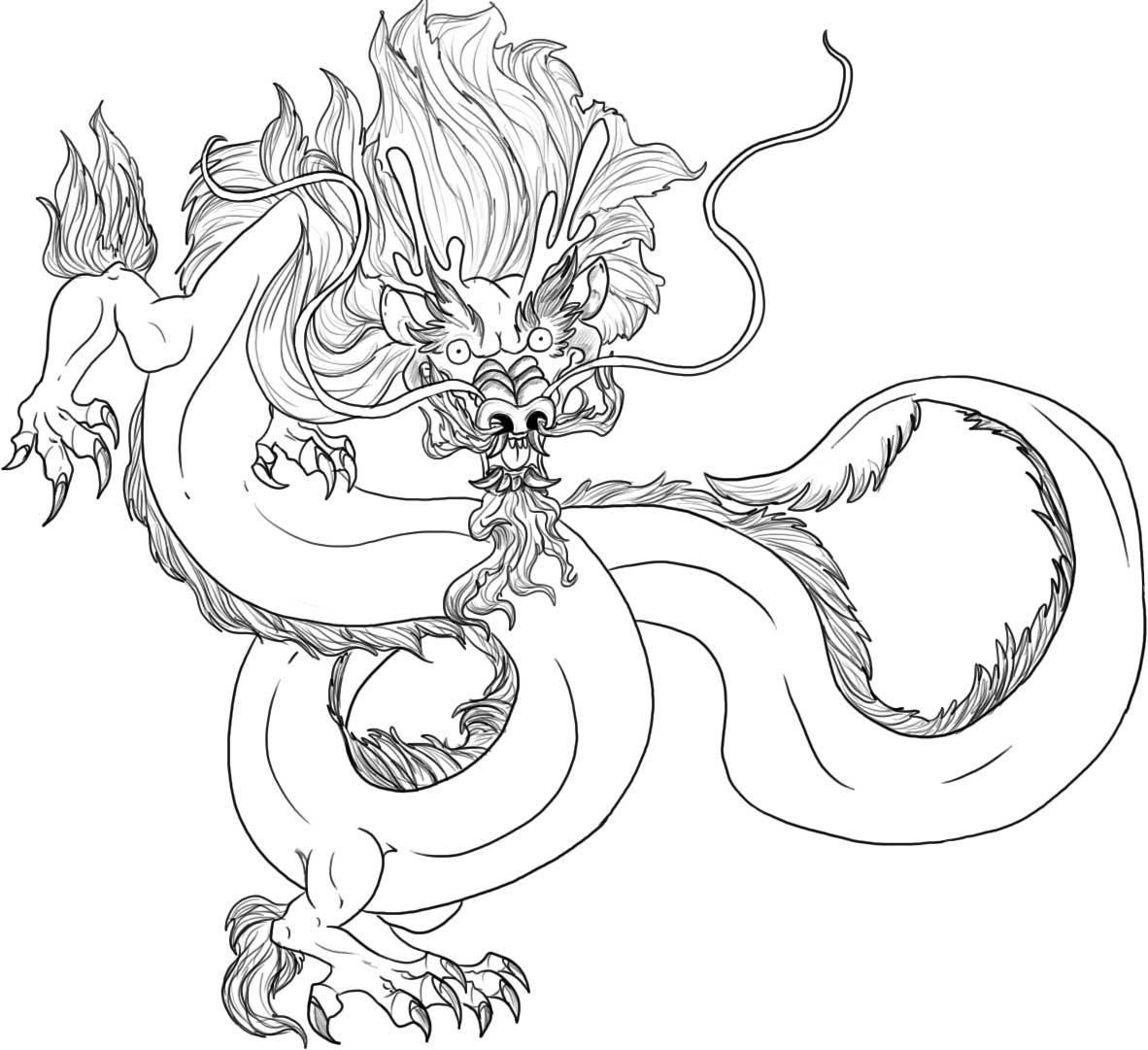 Dessin à colorier: Dragon (Personnages) #148482 - Coloriages à Imprimer Gratuits