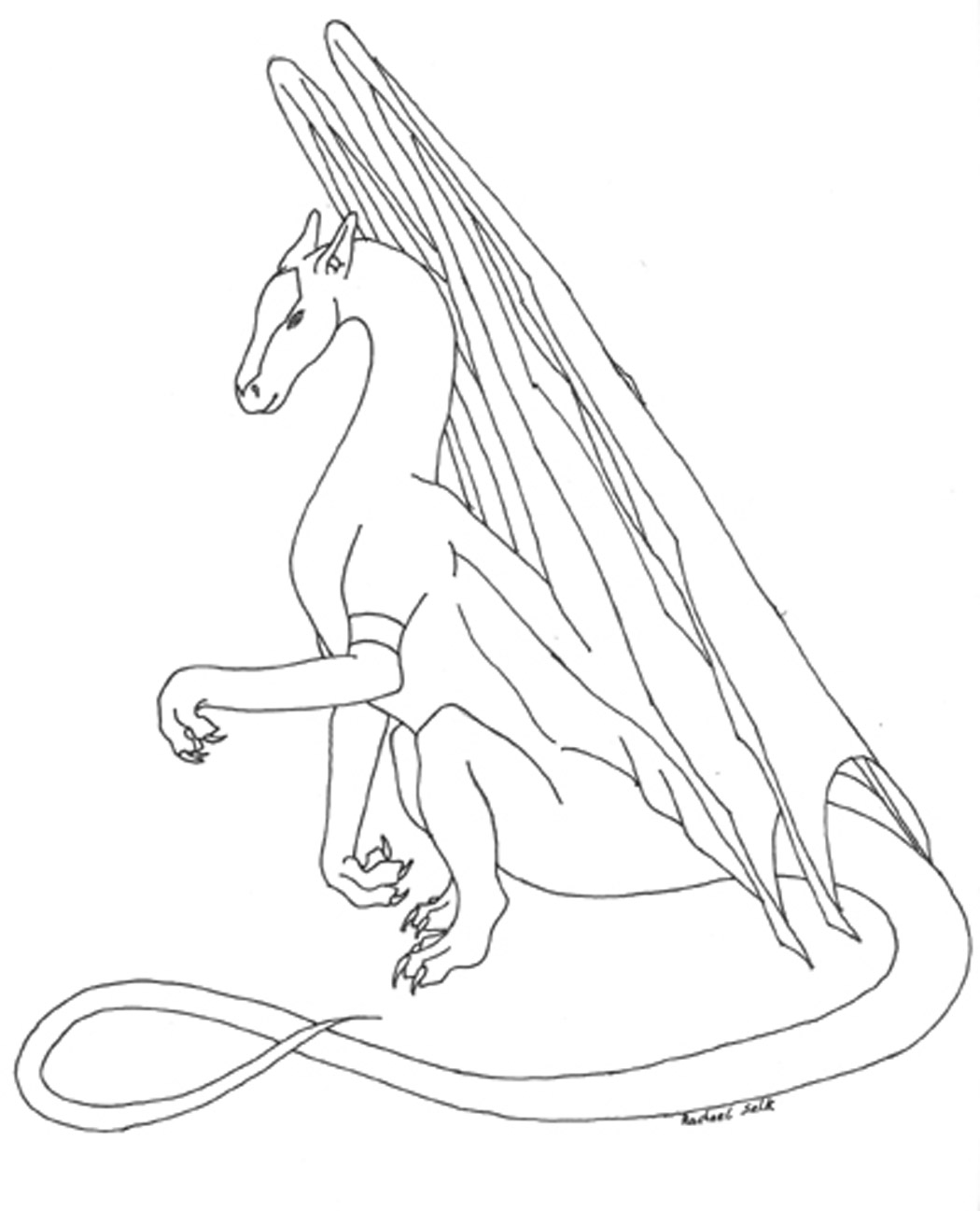 Dessin à colorier: Dragon (Personnages) #148492 - Coloriages à Imprimer Gratuits