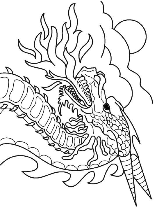 Dessin à colorier: Dragon (Personnages) #148503 - Coloriages à Imprimer Gratuits