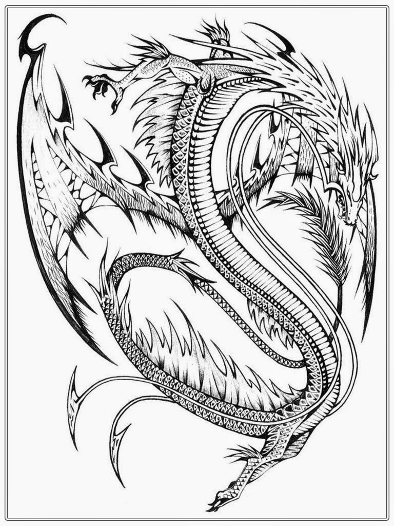 Dessin à colorier: Dragon (Personnages) #148522 - Coloriages à Imprimer Gratuits