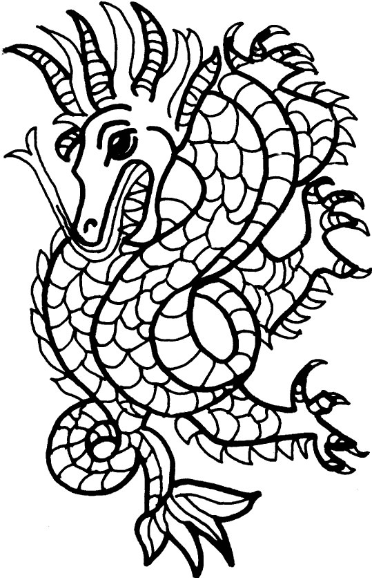 Dessin à colorier: Dragon (Personnages) #148535 - Coloriages à Imprimer Gratuits