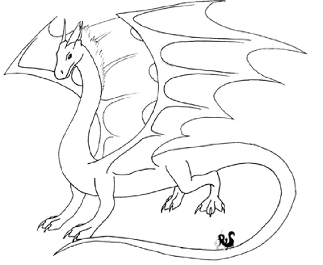 Dessin à colorier: Dragon (Personnages) #148562 - Coloriages à Imprimer Gratuits