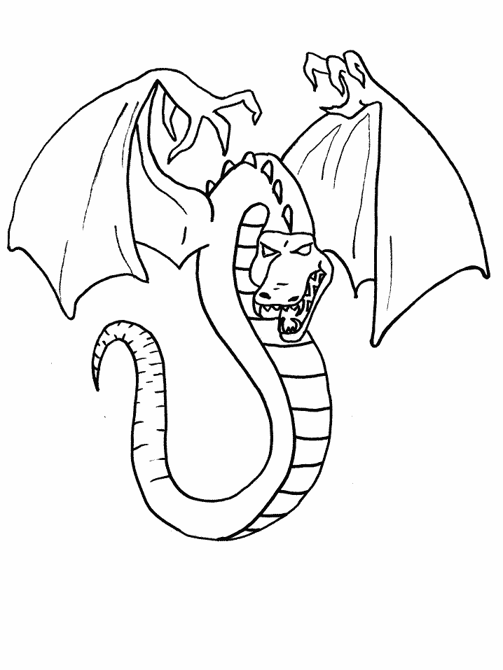 Dessin à colorier: Dragon (Personnages) #148583 - Coloriages à Imprimer Gratuits
