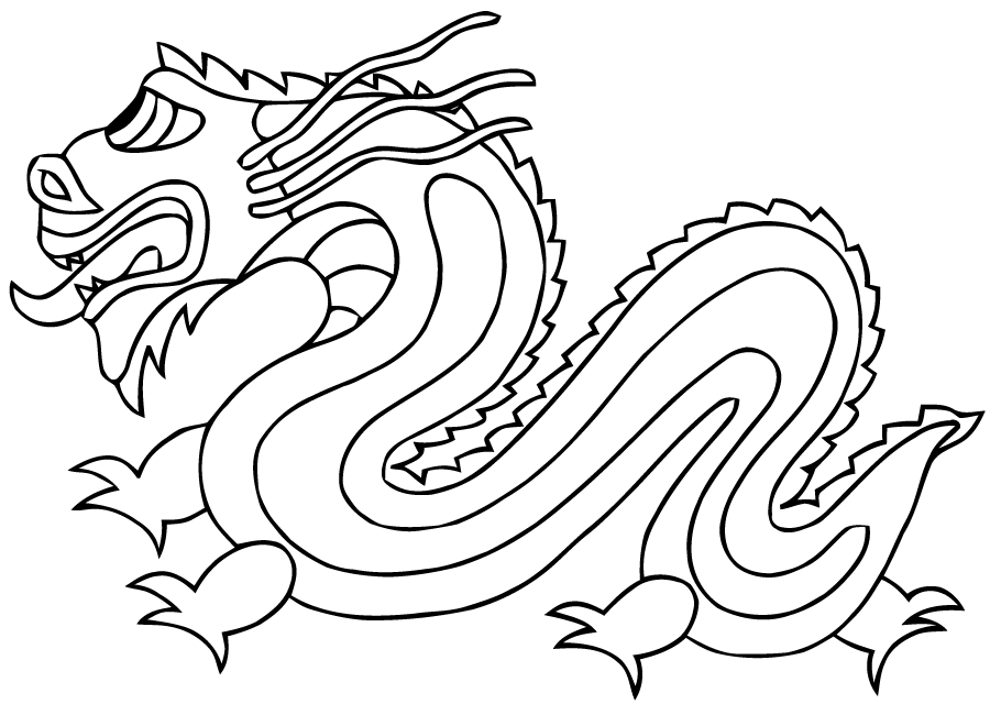 Dessin à colorier: Dragon (Personnages) #148627 - Coloriages à Imprimer Gratuits