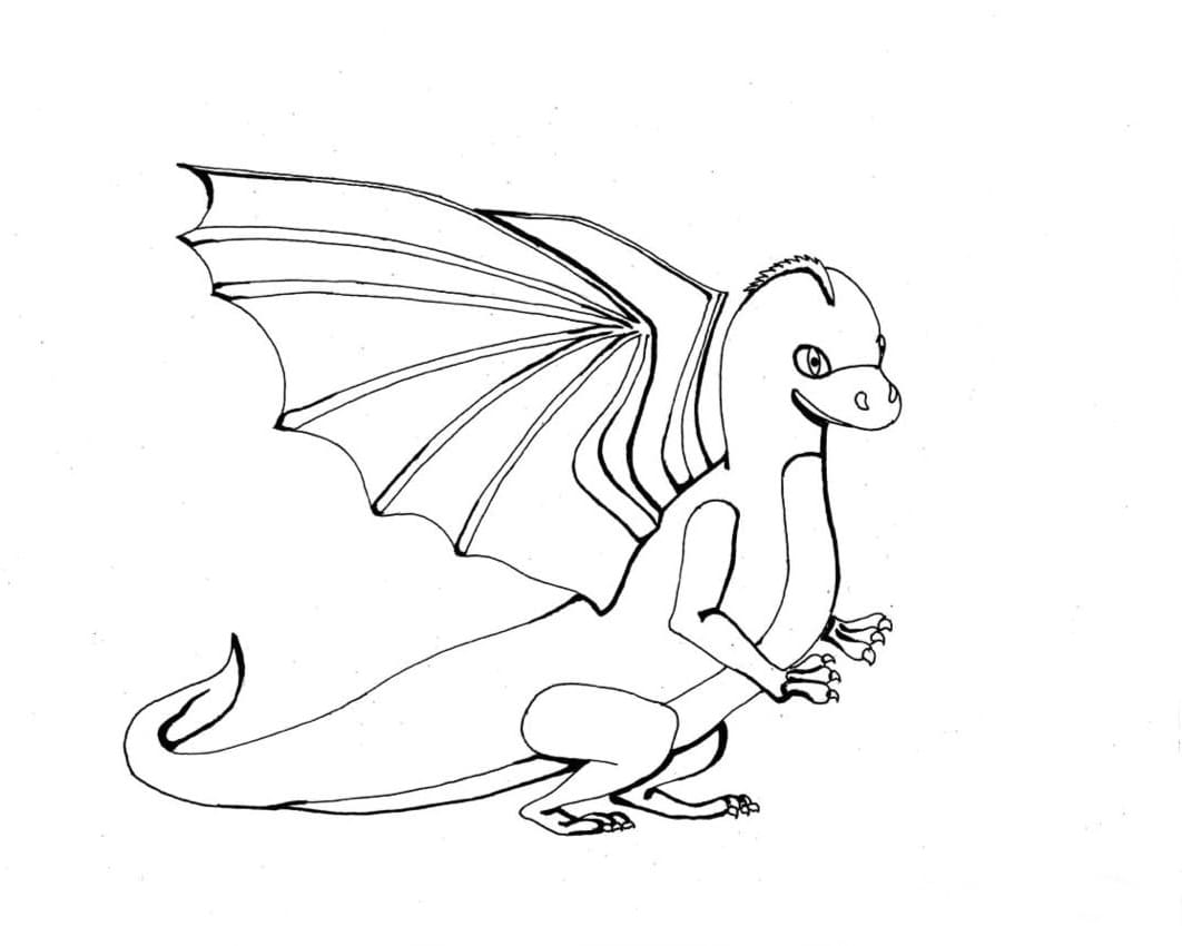 Page de coloriage Dragon #173279, collection Personnages, à imprimer et colorier