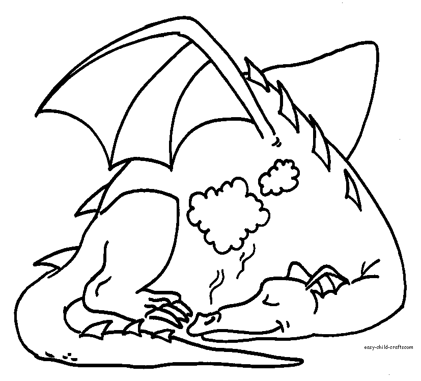 Coloriage imprimable Dragon #5760 de la collection Personnages à colorier aux crayons Coloriage imprimable Dragon #5760 de la collection Personnages à colorier aux crayons