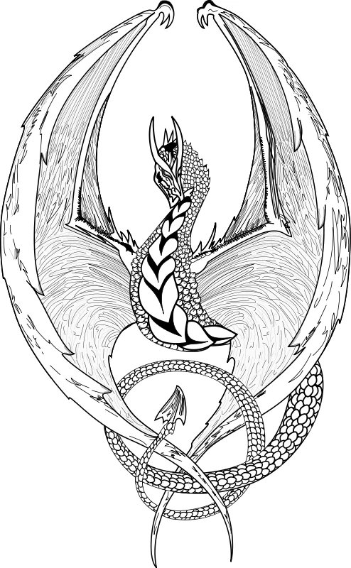 Coloriage gratuit Dragon #5795 de la collection Personnages à imprimer
