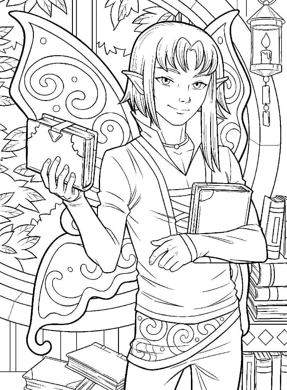 Coloriage gratuit Elfe #193726 de la collection Personnages à imprimer
