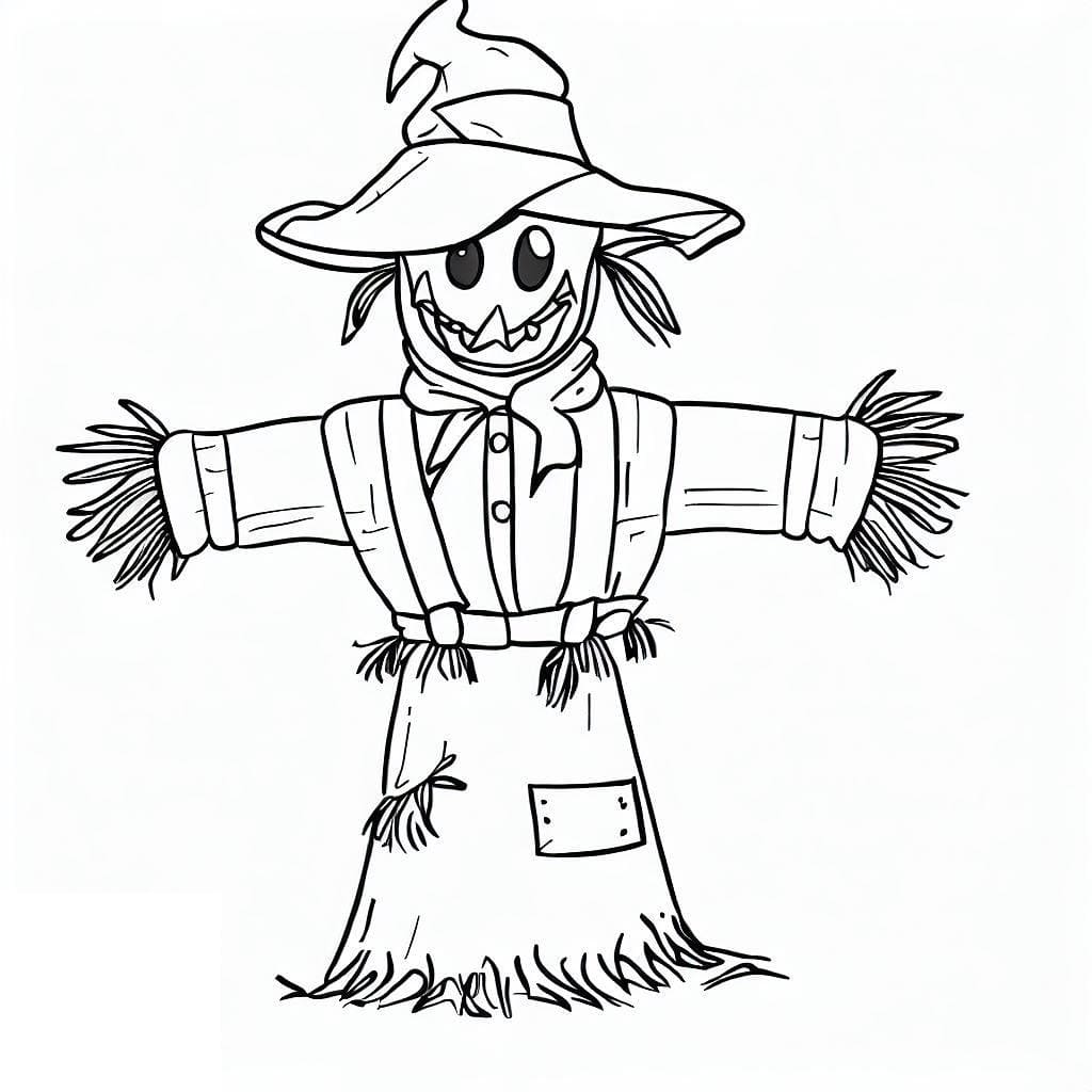 Coloriage gratuit Épouvantail #187720 de la collection Personnages à imprimer