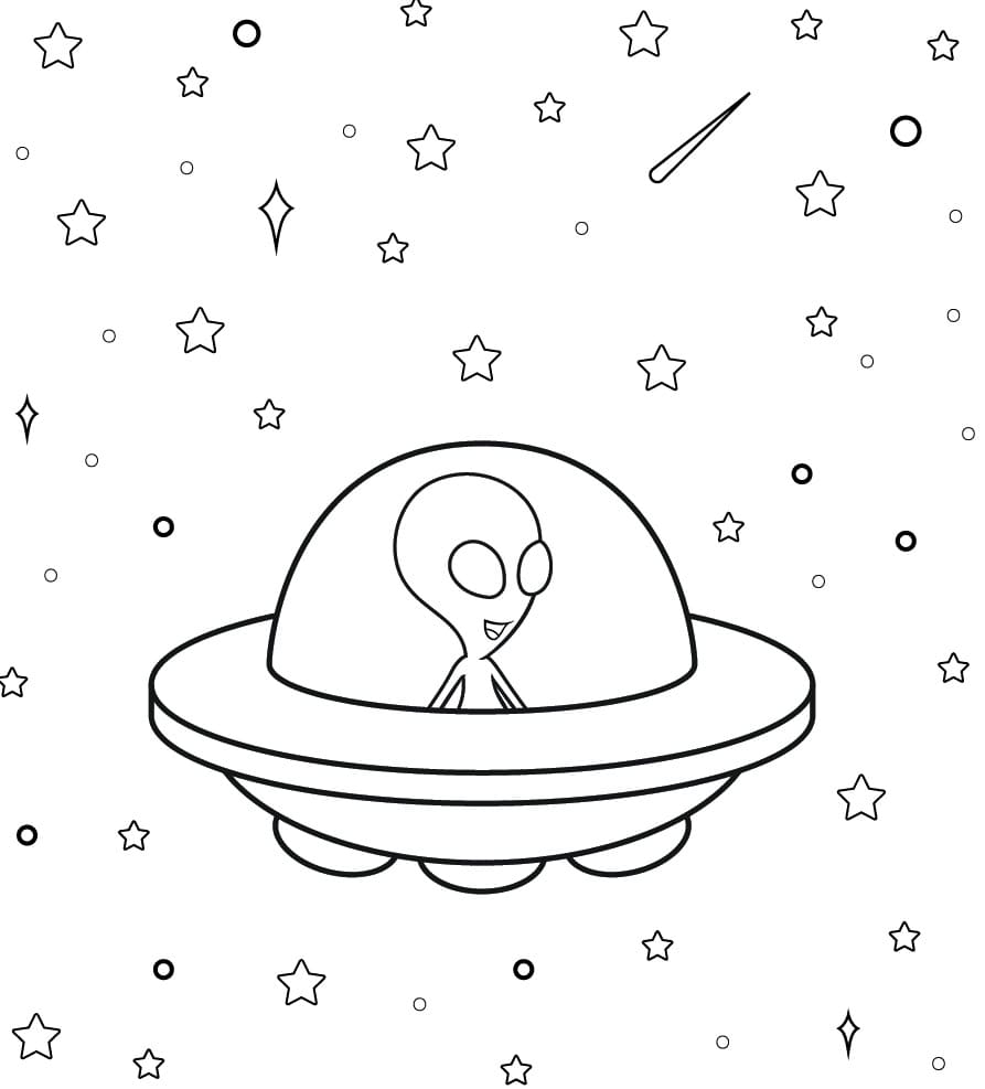 Coloriage à imprimer Extraterrestre #189897 de la série Personnages, gratuit pour enfants et adultes