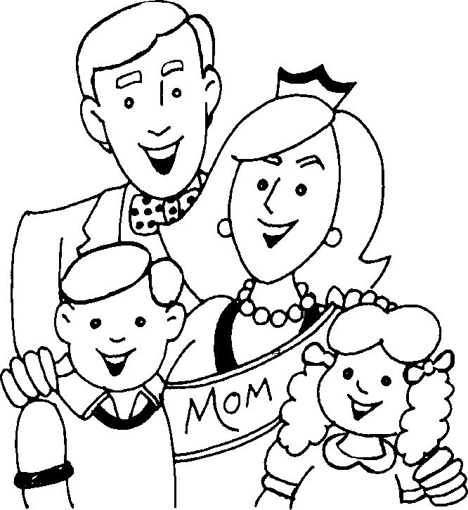 Dessin à colorier: Famille (Personnages) #95092 - Coloriages à Imprimer Gratuits