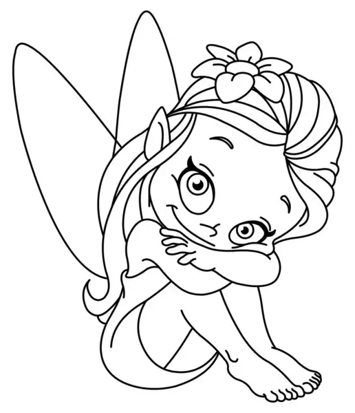 Coloriage Fée #172258 à imprimer gratuitement, extrait de la collection Personnages